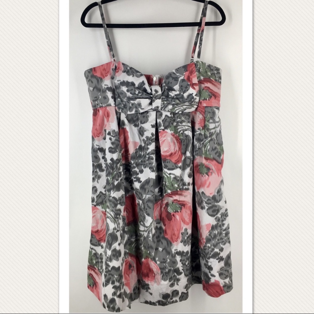 MAGGY LONDON Pink & Gray Floral Dress Size 14